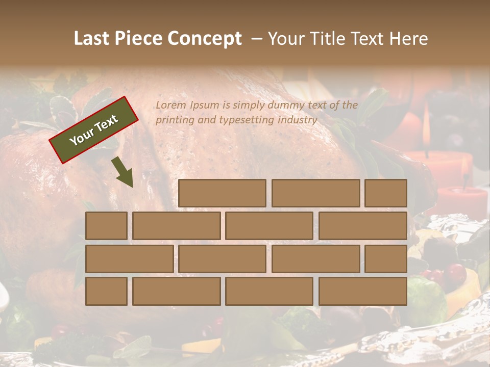 Poultry Basil Brussels Sprouts PowerPoint Template