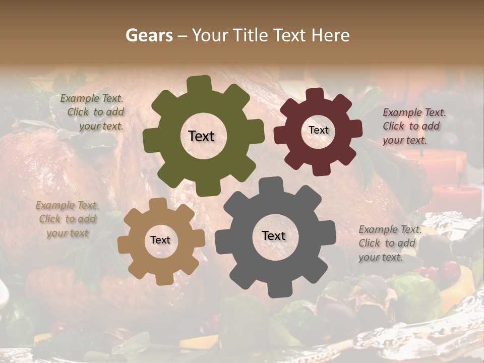 Poultry Basil Brussels Sprouts PowerPoint Template