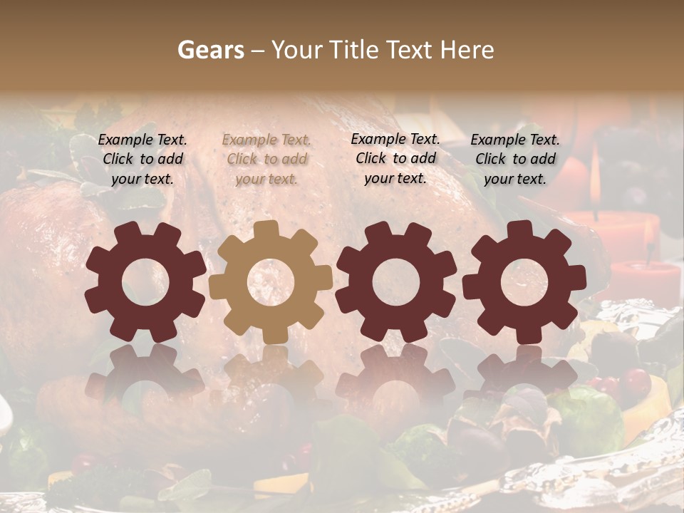 Poultry Basil Brussels Sprouts PowerPoint Template