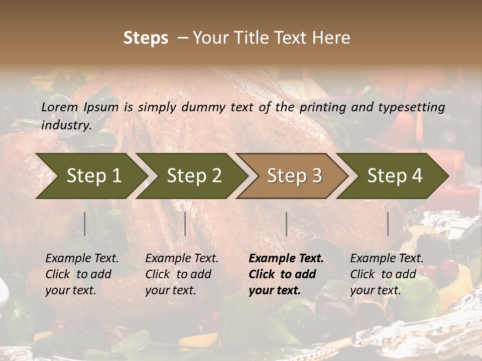 Poultry Basil Brussels Sprouts PowerPoint Template