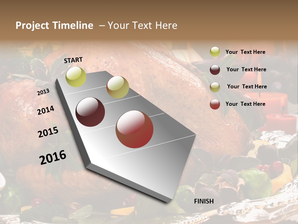 Poultry Basil Brussels Sprouts PowerPoint Template