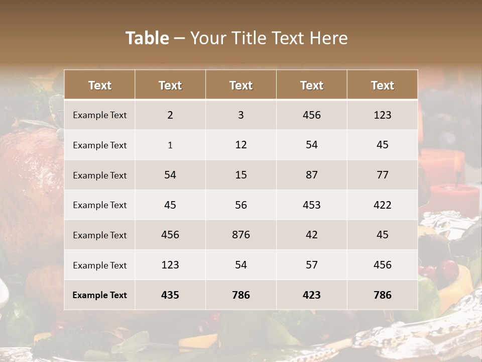 Poultry Basil Brussels Sprouts PowerPoint Template