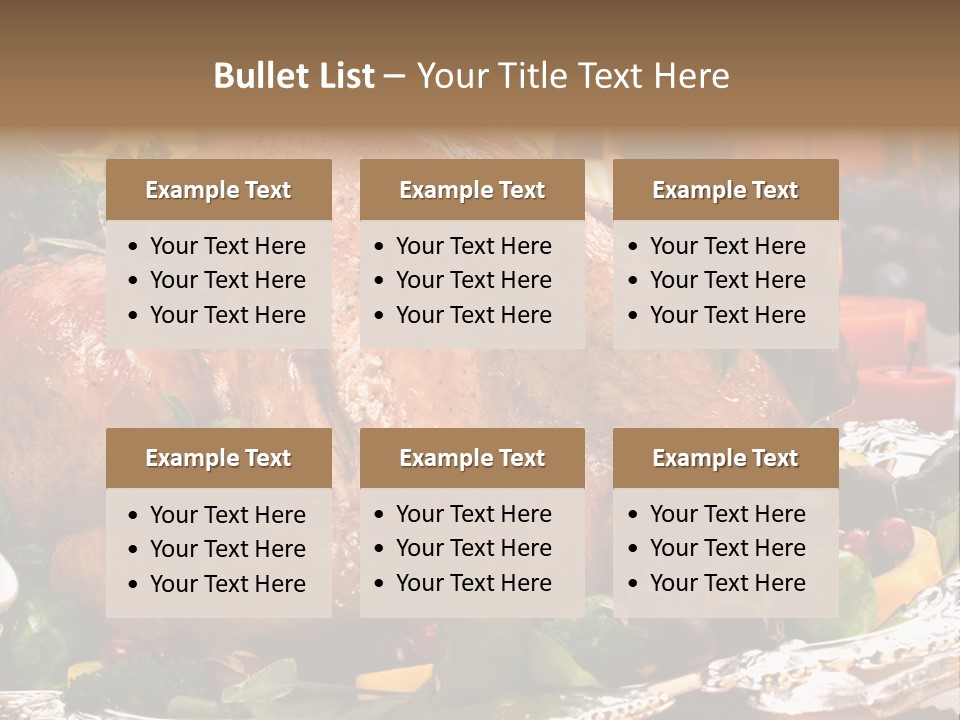 Poultry Basil Brussels Sprouts PowerPoint Template