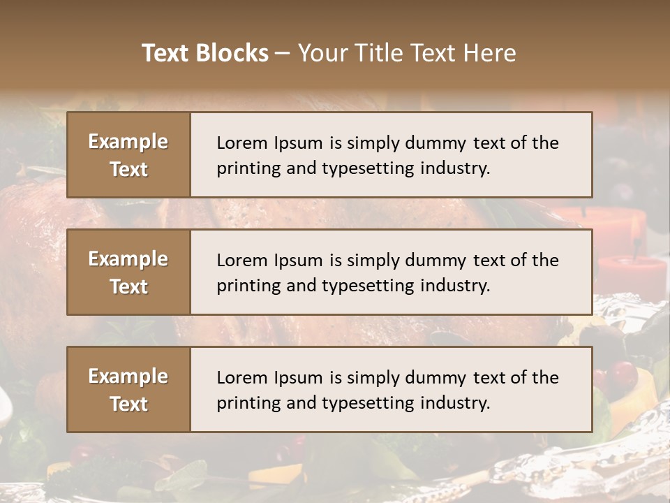 Poultry Basil Brussels Sprouts PowerPoint Template