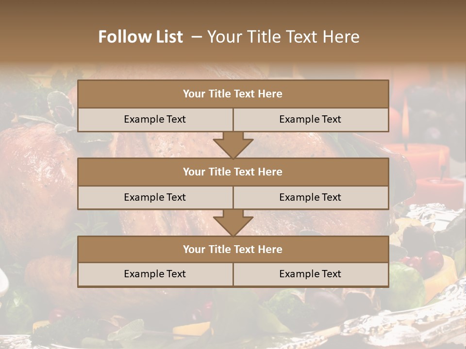 Poultry Basil Brussels Sprouts PowerPoint Template