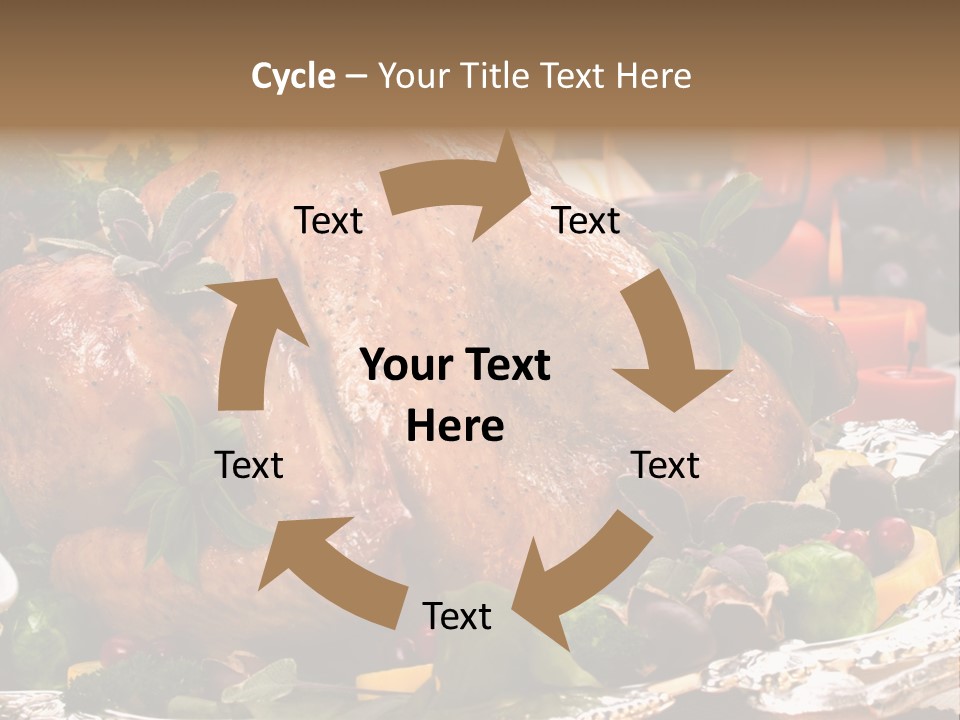 Poultry Basil Brussels Sprouts PowerPoint Template