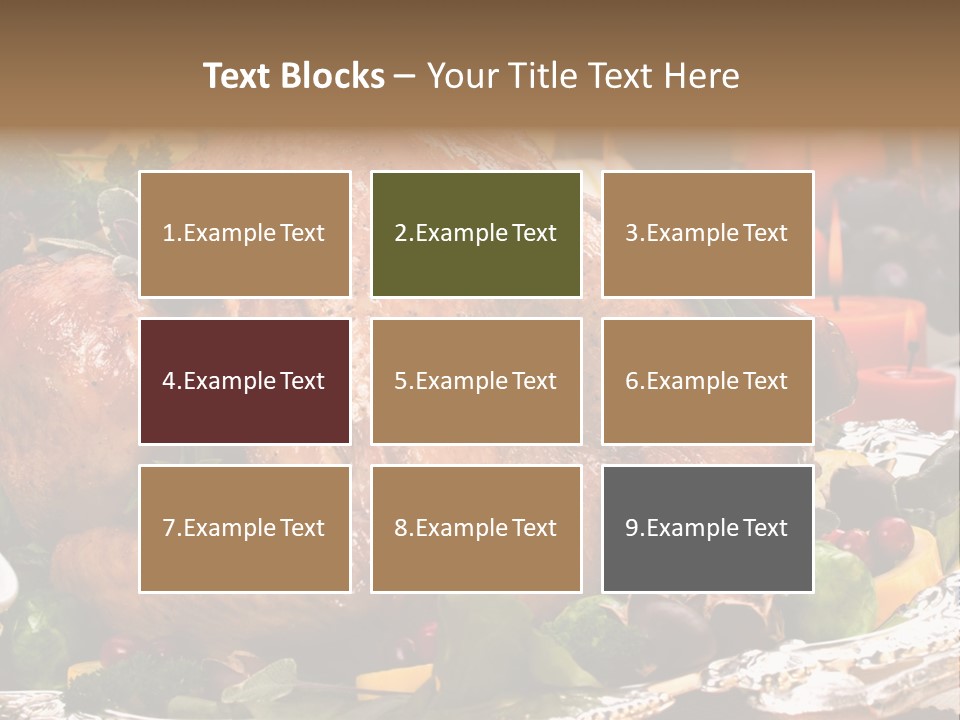 Poultry Basil Brussels Sprouts PowerPoint Template