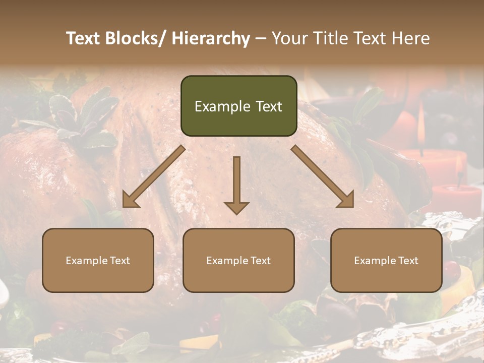 Poultry Basil Brussels Sprouts PowerPoint Template