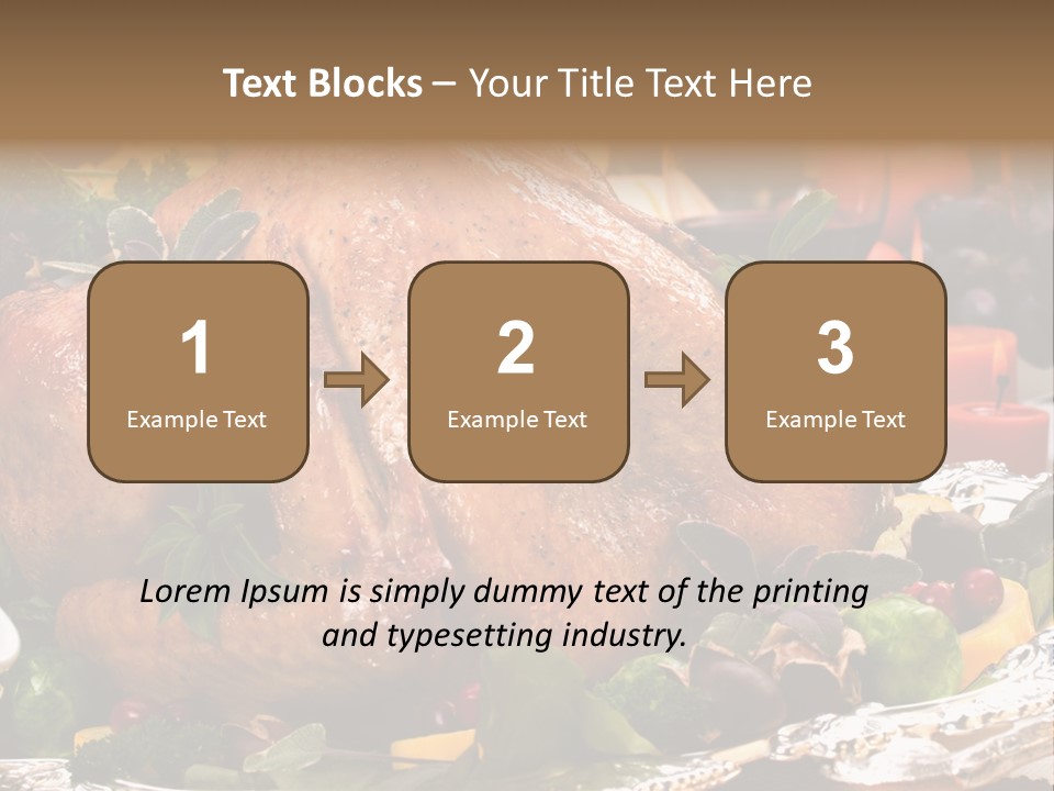 Poultry Basil Brussels Sprouts PowerPoint Template