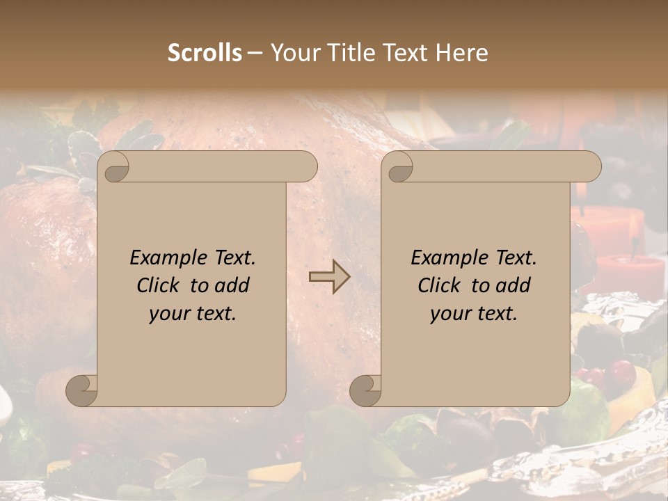 Poultry Basil Brussels Sprouts PowerPoint Template