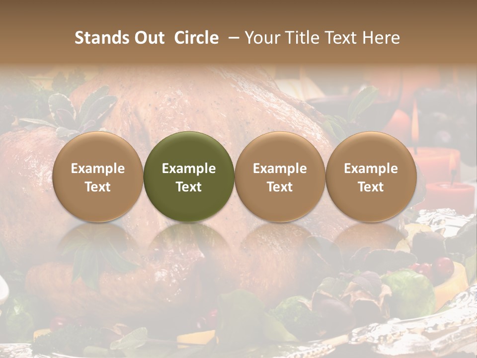Poultry Basil Brussels Sprouts PowerPoint Template