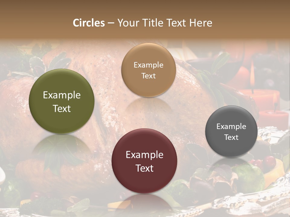 Poultry Basil Brussels Sprouts PowerPoint Template