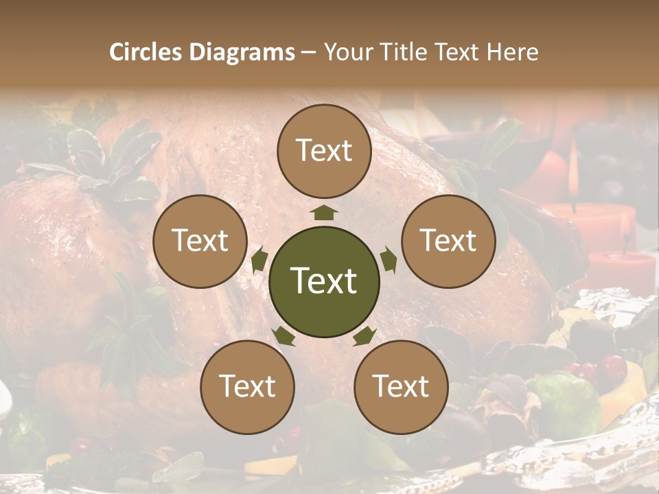 Poultry Basil Brussels Sprouts PowerPoint Template