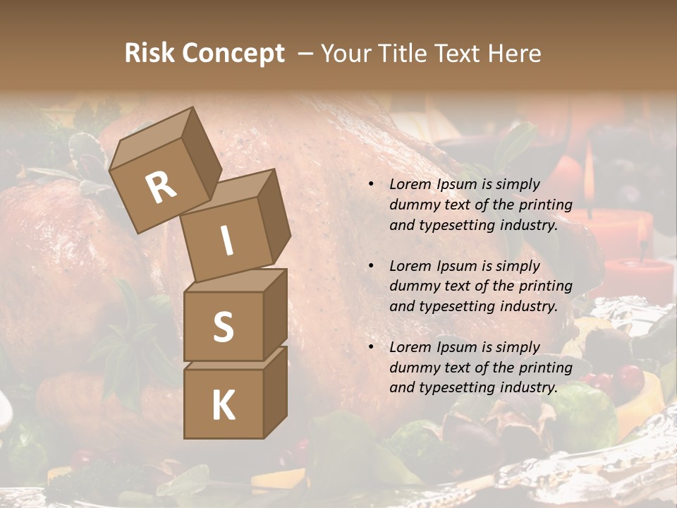 Poultry Basil Brussels Sprouts PowerPoint Template