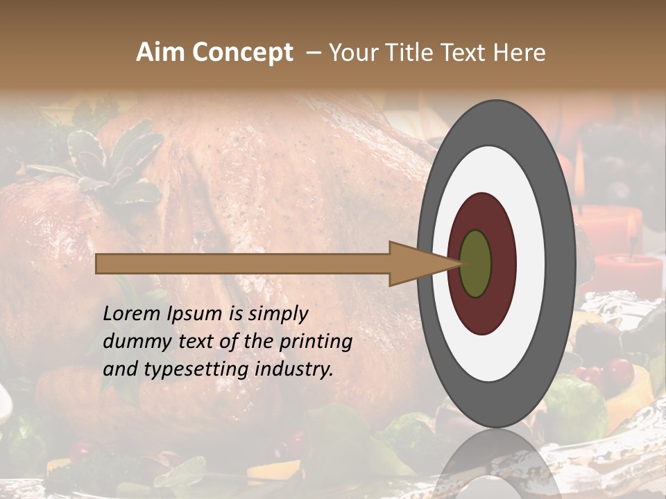 Poultry Basil Brussels Sprouts PowerPoint Template