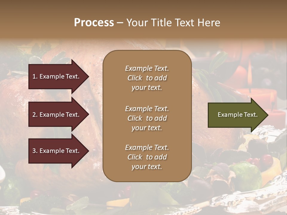 Poultry Basil Brussels Sprouts PowerPoint Template