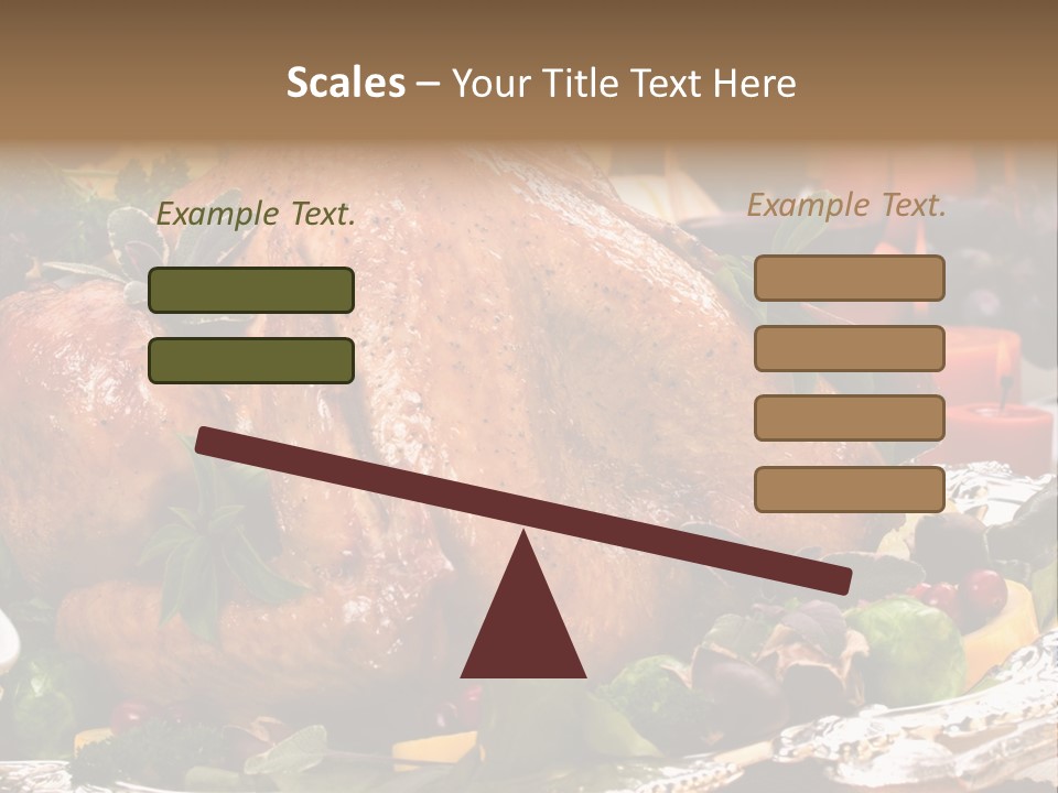 Poultry Basil Brussels Sprouts PowerPoint Template