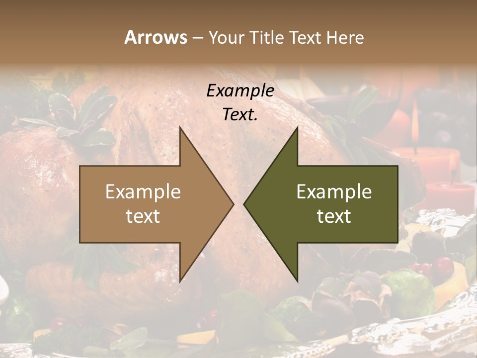 Poultry Basil Brussels Sprouts PowerPoint Template