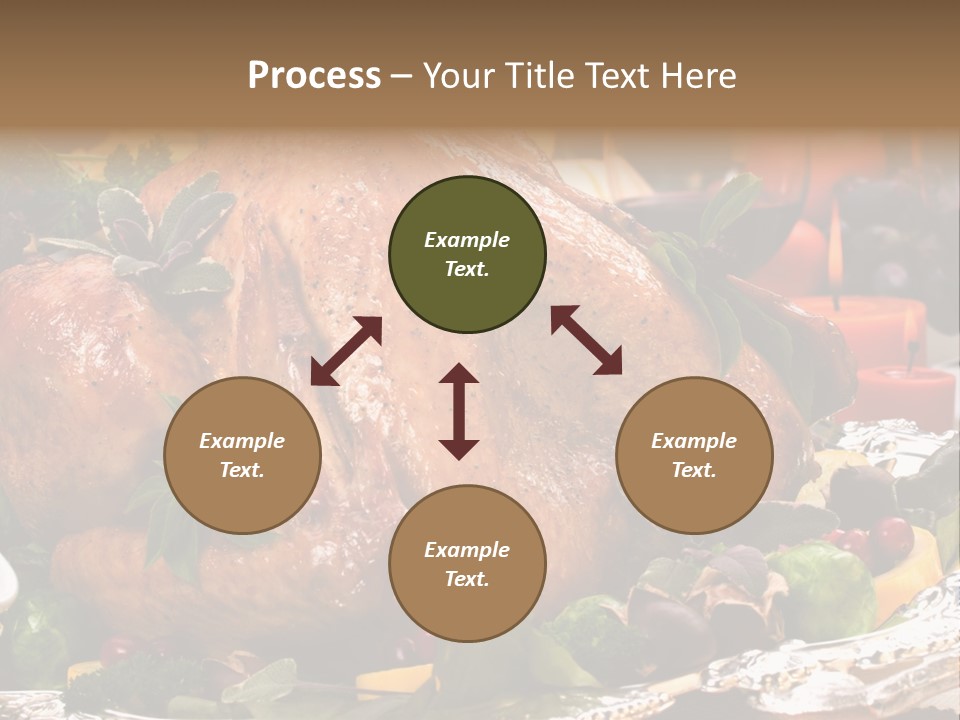 Poultry Basil Brussels Sprouts PowerPoint Template