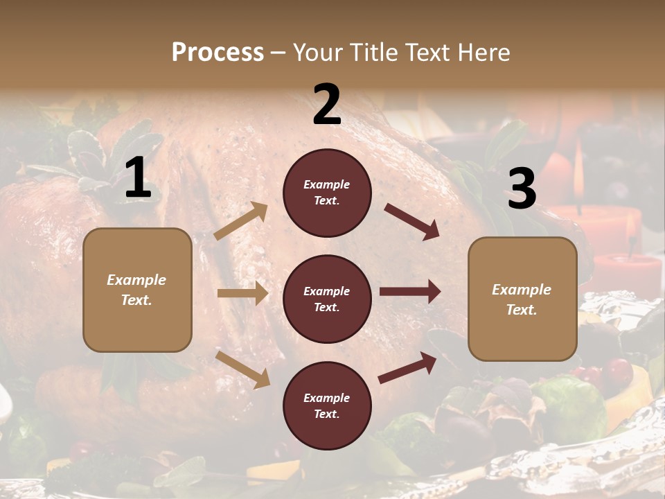 Poultry Basil Brussels Sprouts PowerPoint Template