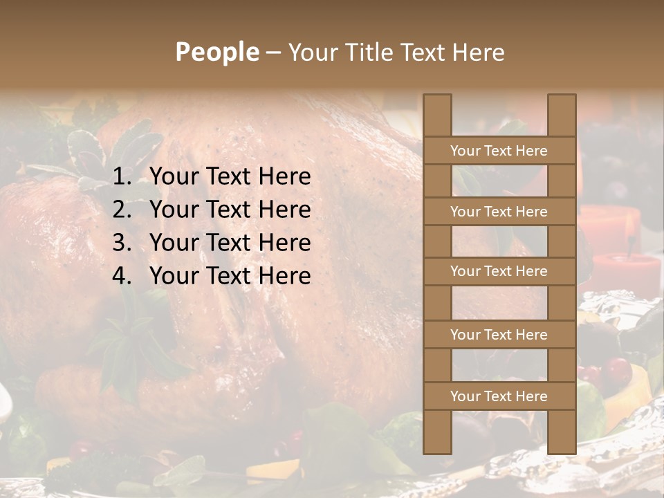 Poultry Basil Brussels Sprouts PowerPoint Template