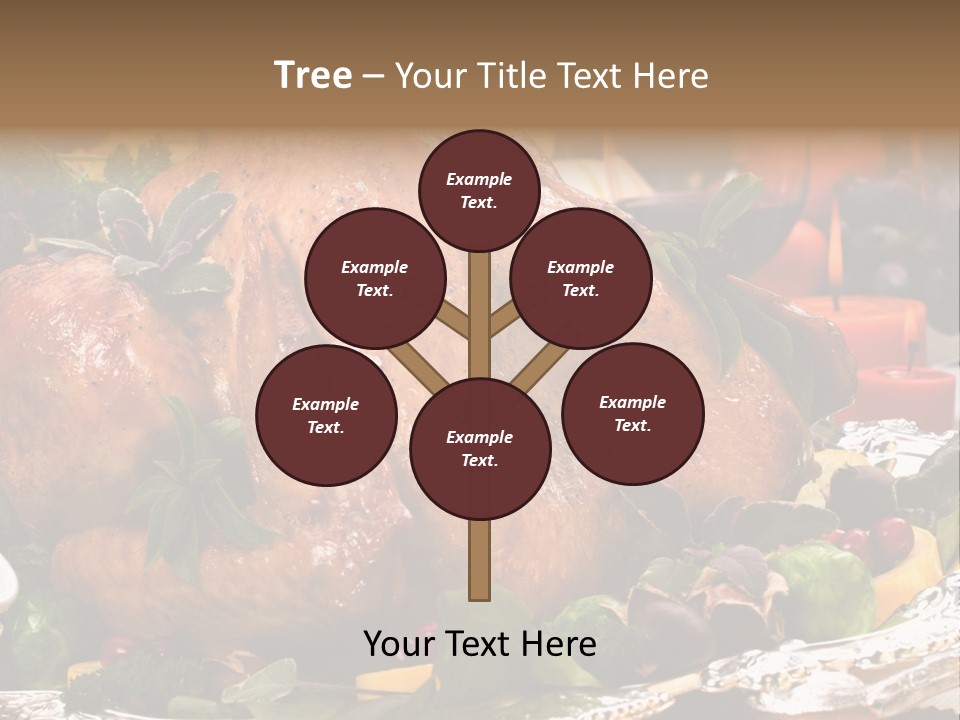 Poultry Basil Brussels Sprouts PowerPoint Template