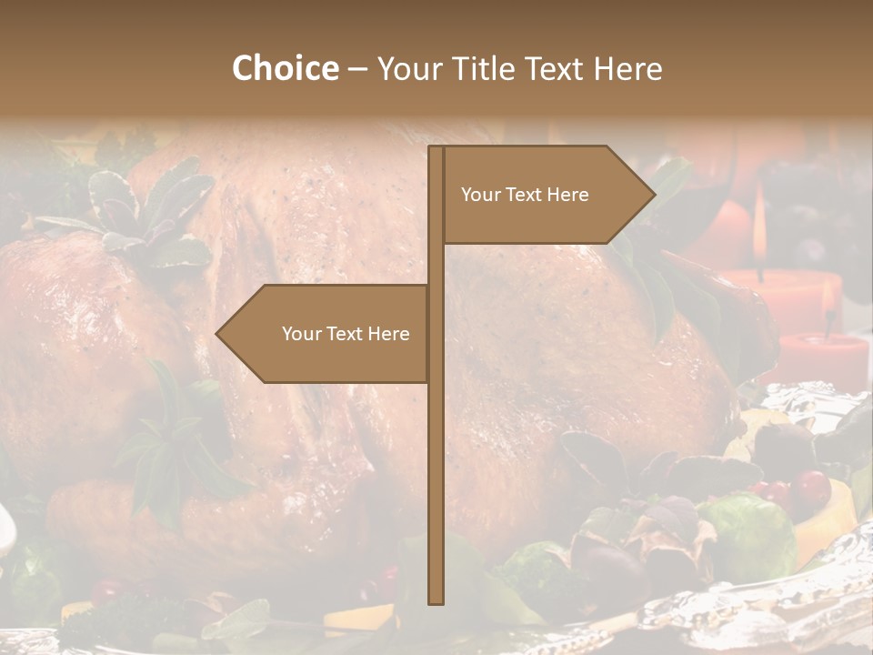 Poultry Basil Brussels Sprouts PowerPoint Template