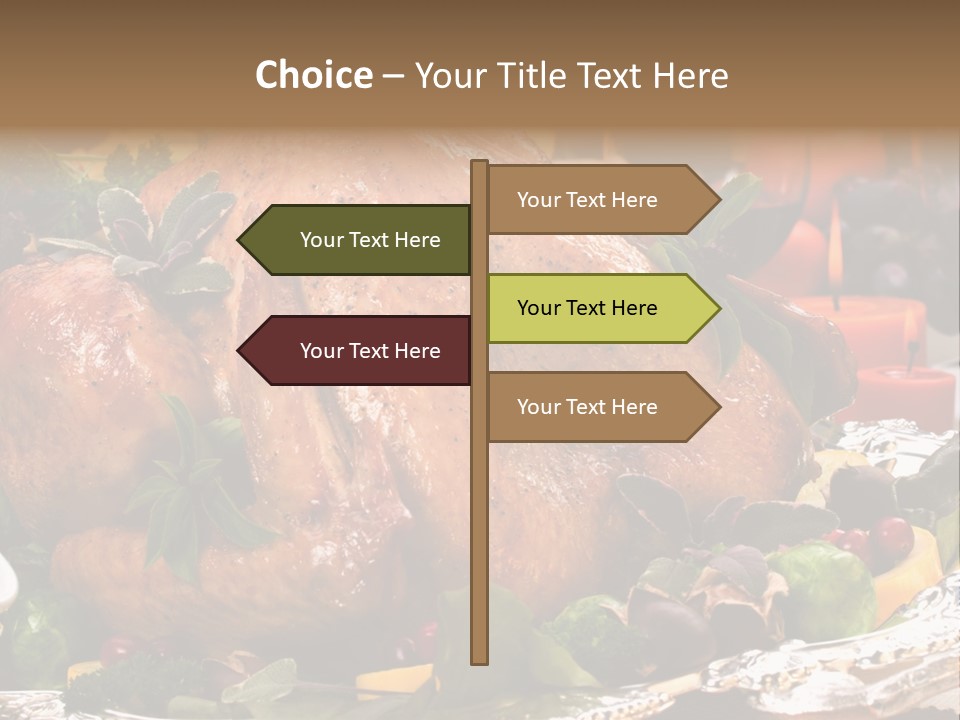 Poultry Basil Brussels Sprouts PowerPoint Template