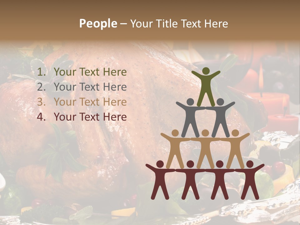 Poultry Basil Brussels Sprouts PowerPoint Template