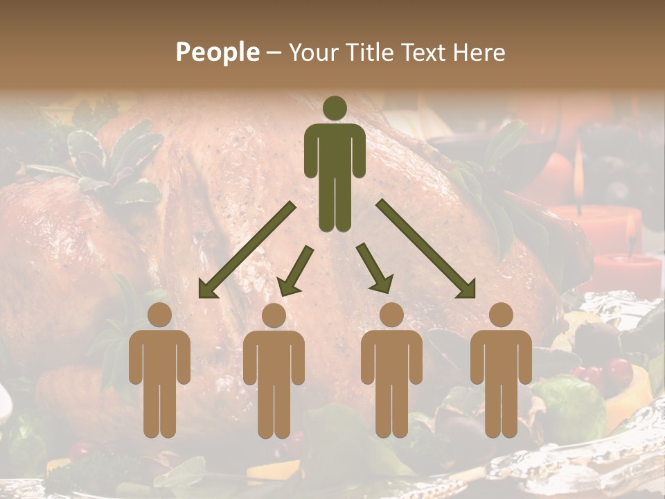 Poultry Basil Brussels Sprouts PowerPoint Template