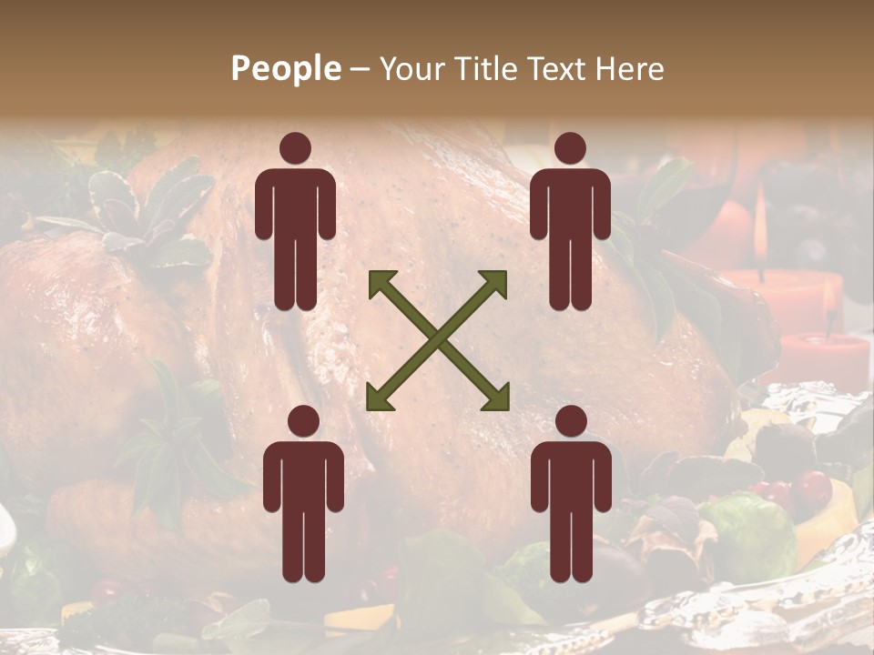 Poultry Basil Brussels Sprouts PowerPoint Template