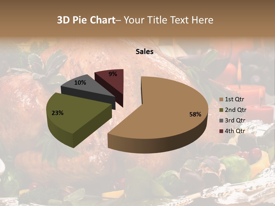 Poultry Basil Brussels Sprouts PowerPoint Template