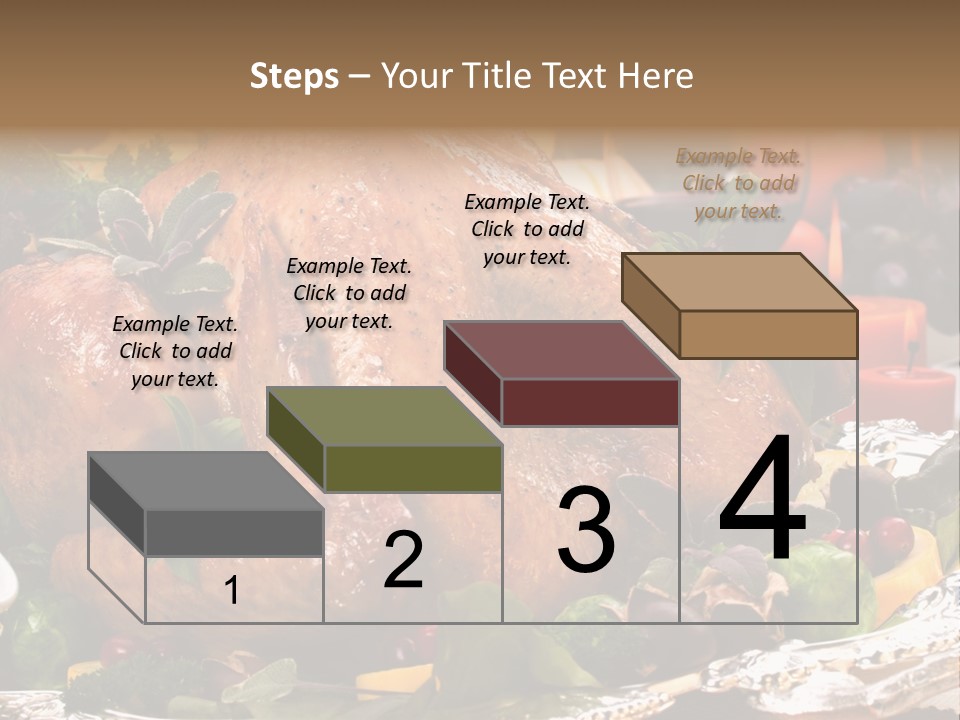 Poultry Basil Brussels Sprouts PowerPoint Template