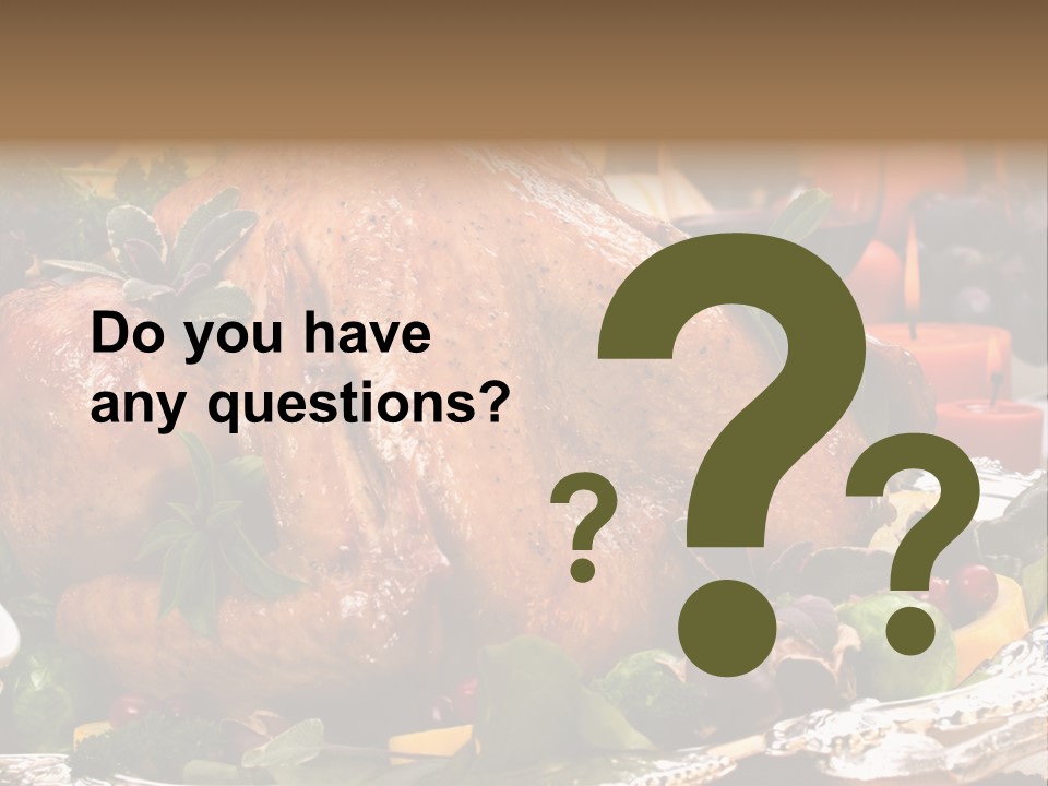 Poultry Basil Brussels Sprouts PowerPoint Template