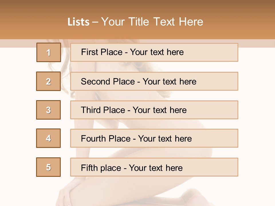 Long Smiling Tempting PowerPoint Template