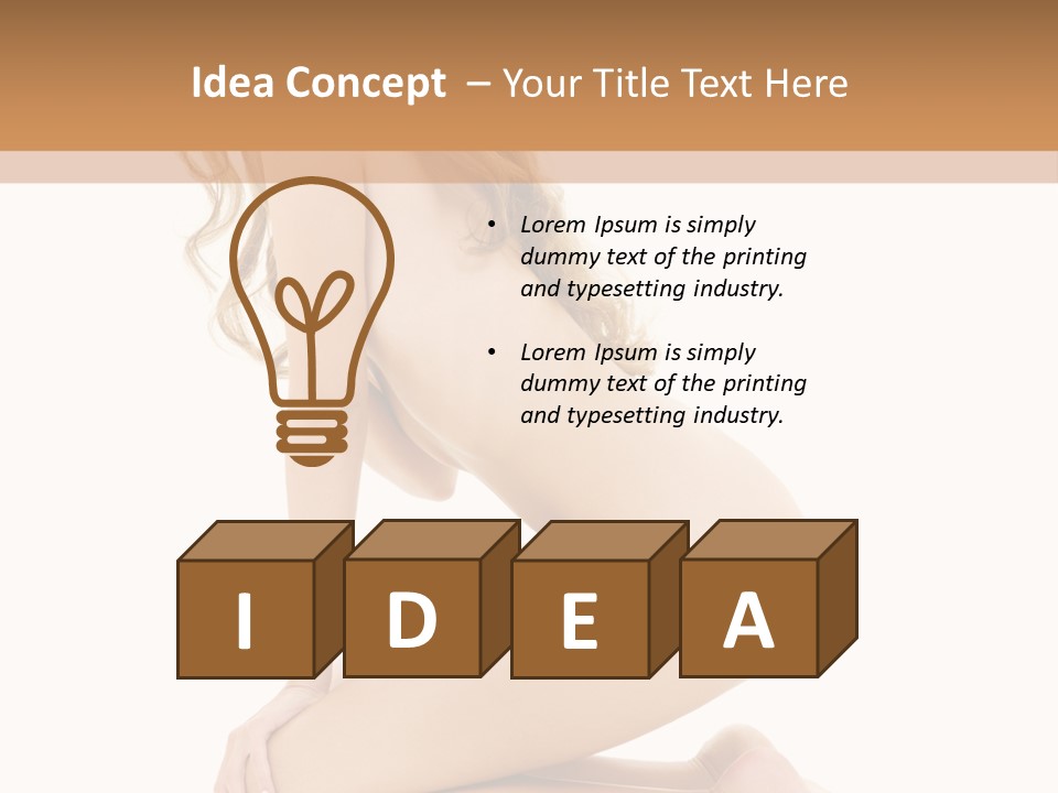 Long Smiling Tempting PowerPoint Template