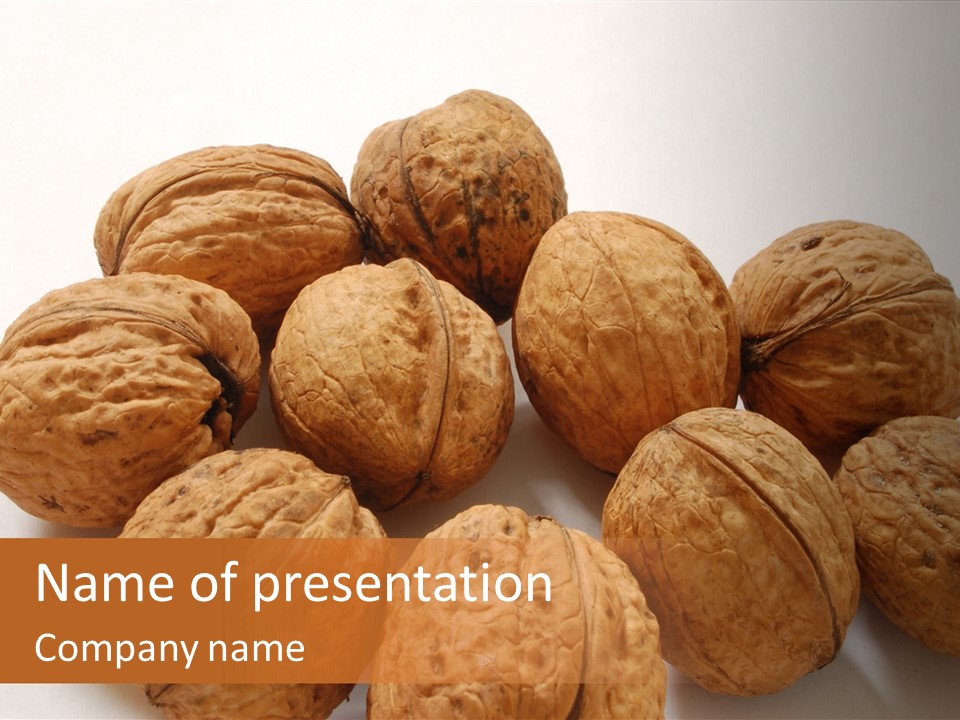 Nut Background Walnut PowerPoint Template