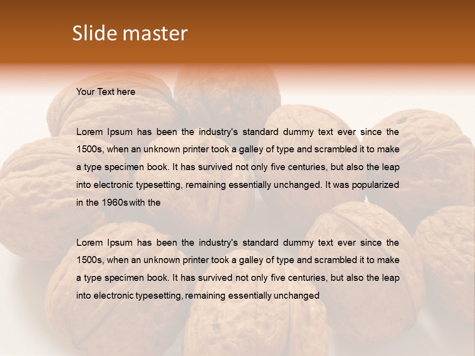 Nut Background Walnut PowerPoint Template