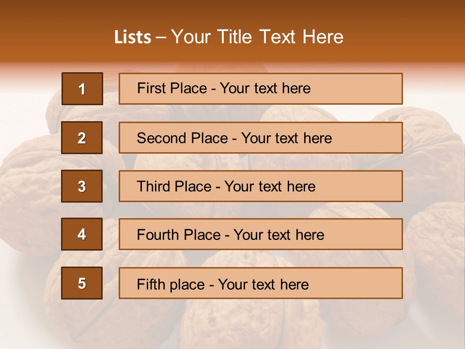 Nut Background Walnut PowerPoint Template