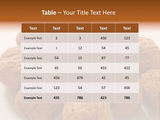 Nut Background Walnut PowerPoint Template