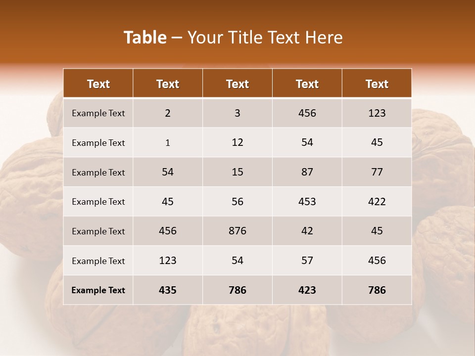 Nut Background Walnut PowerPoint Template