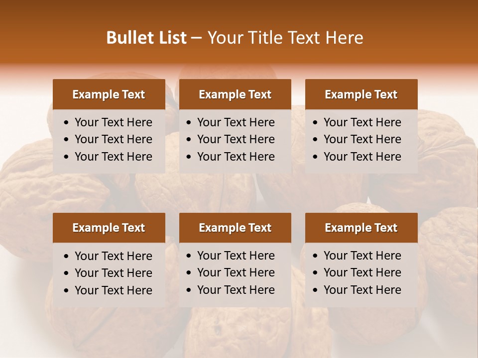 Nut Background Walnut PowerPoint Template