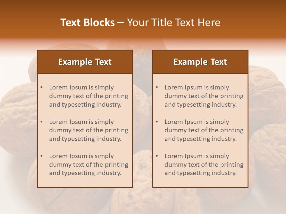 Nut Background Walnut PowerPoint Template