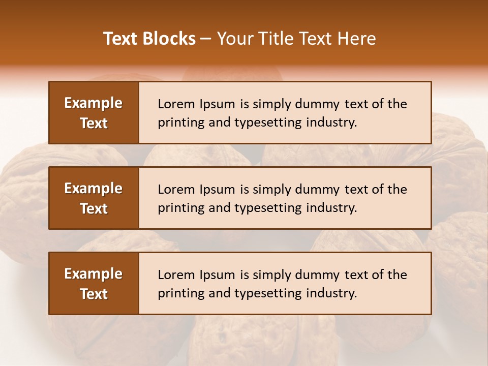 Nut Background Walnut PowerPoint Template