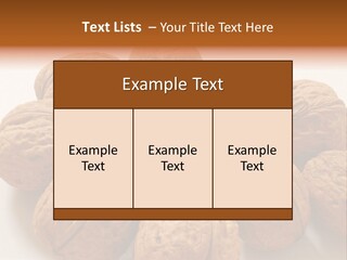 Nut Background Walnut PowerPoint Template