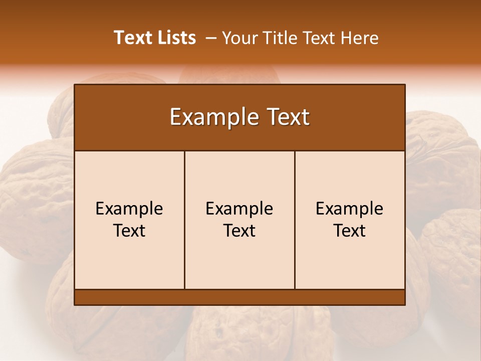 Nut Background Walnut PowerPoint Template