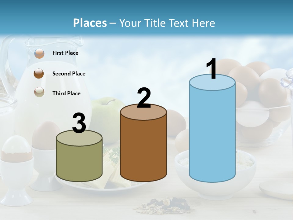 Groceries Cups Buttermilk PowerPoint Template