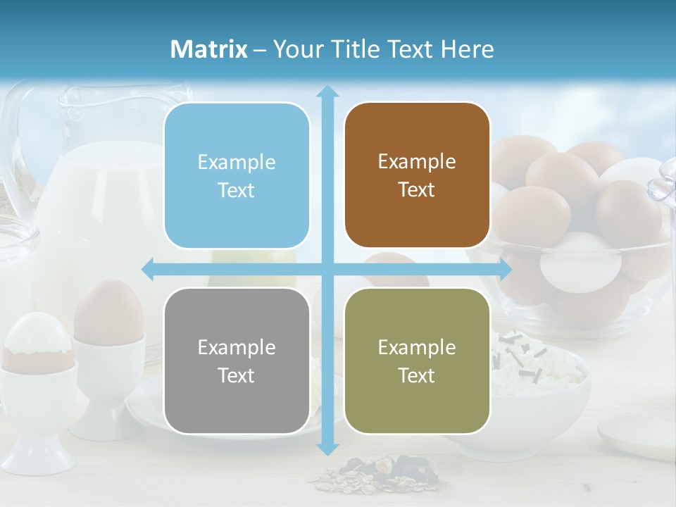 Groceries Cups Buttermilk PowerPoint Template