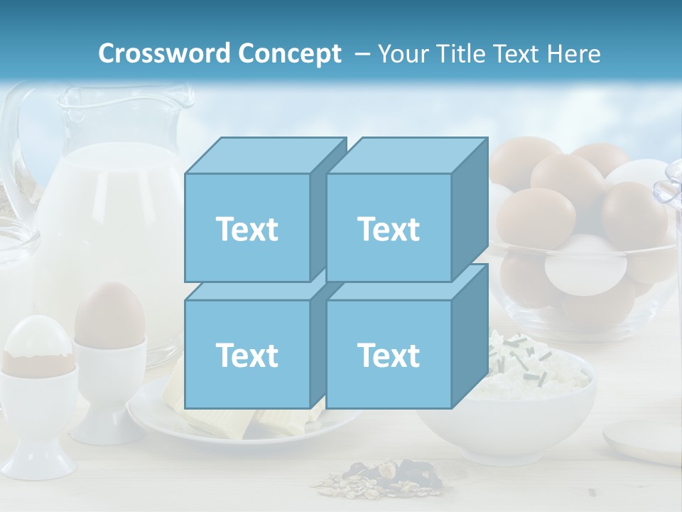 Groceries Cups Buttermilk PowerPoint Template
