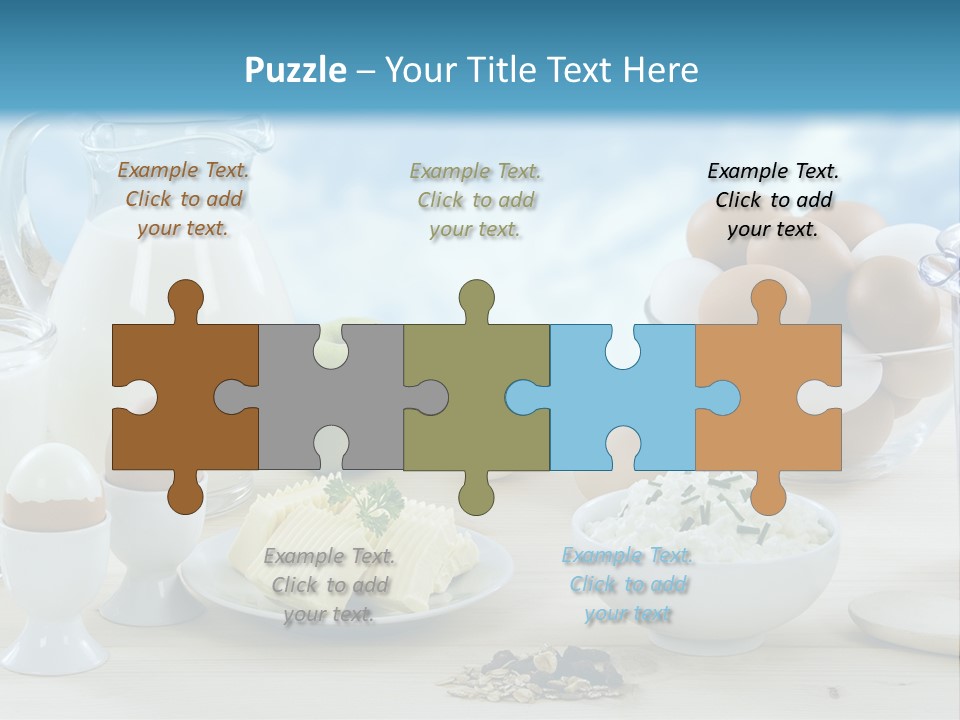 Groceries Cups Buttermilk PowerPoint Template